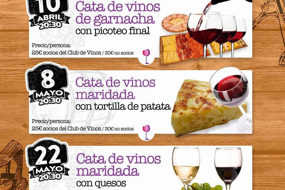 Cata de vinos maridada con tortillas (viernes, 8 de mayo)