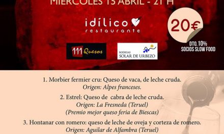 Cata de quesos & vino en Idílico (miércoles, 15)