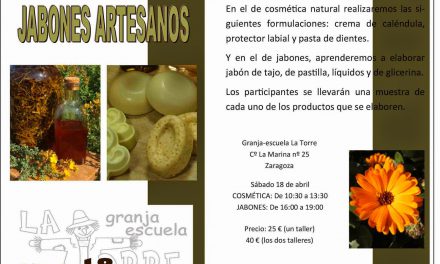 Taller de Cosmética natural y jabones artesanos (sábado, 18)