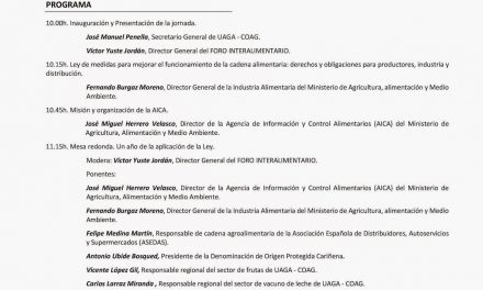 Jornada sobre la Ley de la cadena alimentaria (jueves, 9)