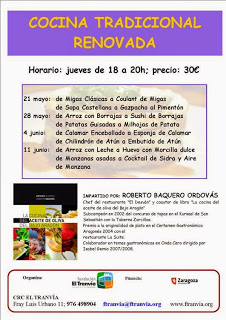 Curso de cocina tradicional renovada (jueves, 21 y 28 de mayo, 4 y 11 de junio)