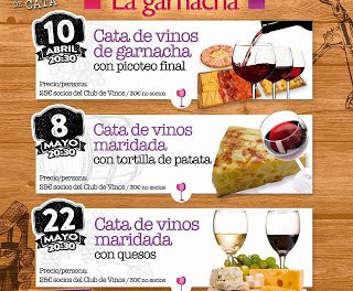 Cata de vinos maridada con quesos en LA GARNACHA (viernes, 22 de mayo)