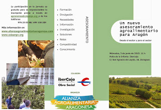 Jornada. Un nuevo asesoramiento agroalimentario para Aragón (miércoles, 3)