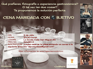 Cena maridada con objetivo (jueves, 9)