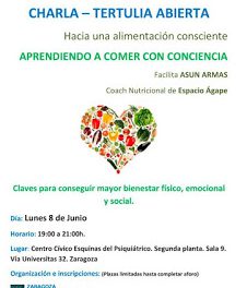 Charla-tertulia: Hacia una alimentación consciente (lunes, 8)