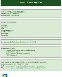 CALATAYUD. Curso de viticultura ecológica (martes, 30)