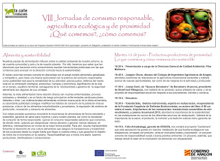 VIII jornadas de consumo responsable, agricultura ecológica y de proximidad ¿qué comemos?, ¿cómo comemos? (días 16 y 17)