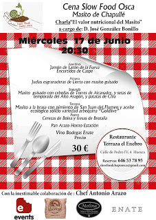 HUESCA. Cena Slow Food (miércoles, 17)