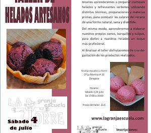 Taller de helados (sábado, 4 de julio)