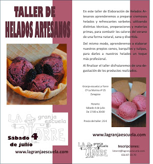 Taller de helados (sábado, 4 de julio)