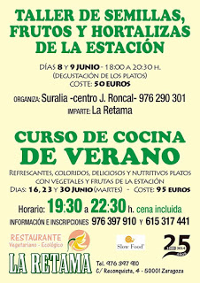 Curso de cocina vegetariana de verano (martes 16, 23 y 30)