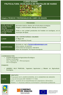 CALANDA. Curso sobre Fruticultura ecológica en frutales de hueso (14 y 17 de julio)