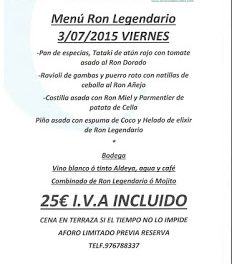 UTEBO. Menú ron (viernes, 3)