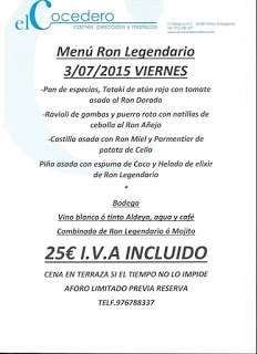 UTEBO. Menú ron (viernes, 3)