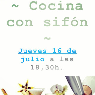 Taller de cocina con sifón (jueves, 16)