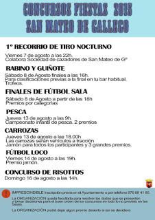 SAN MATEO DE GÁLLEGO. Concurso de risottos (domingo, 16)