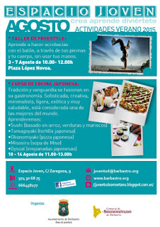 BARBASTRO. Curso de cocina japonesa para jóvenes (del 10 al 14)