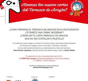 HUESCA. Curso de cocina de Ternasco de Aragon para profesionales (martes, 1)