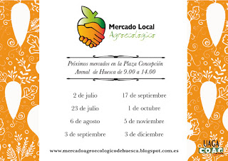 HUESCA. Mercado agroecológico (jueves, 3 de septiembre)