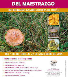 MAESTRAZGO. XVI Jornadas Gastronómicas de Otoño (del 1 de octubre al 22 de noviembre)