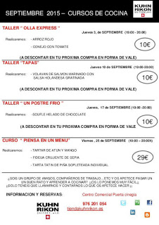 Taller Piensa un menú (viernes, 25)