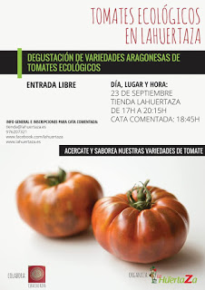 Degustación de variedades aragonesas de tomates ecológicos en LA HUERTAZA (miércoles, 23)