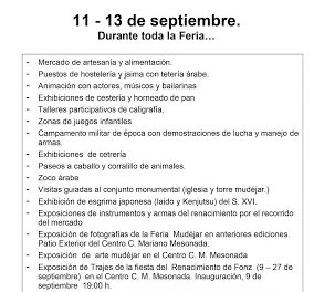 Feria mudéjar (del 11 al 13 de septiembre)