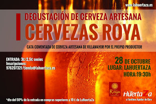 Degustación de cerveza artesana en LA HUERTAZA (miércoles, 28)