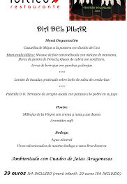 Menú del día del Pilar en IDÍLICO (lunes, 12)