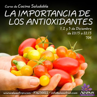 Curso de cocina La importancia de los antioxidantes en AZAFRÁN (de martes a jueves, del 1 al 3 de diciembre)