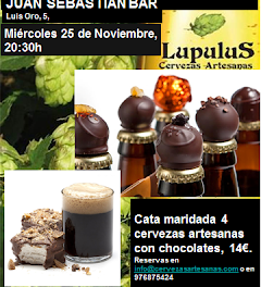 Maridaje cervezas artesanas y chocolates en Juan Sebastián Bar (miércoles, 25)