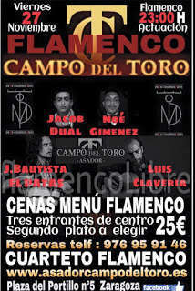 Cena menú flamenco (viernes, 27)