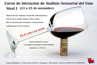 Curso de iniciación a la cata de vino (del 23 al 25)