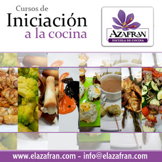 Curso de Iniciación a la cocina en AZAFRÁN (viernes o sábados, hasta el mes de abril)