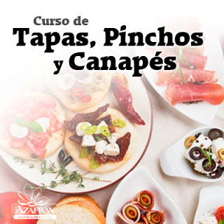 Curso de Tapas, pinchos y canapés en AZAFRÁN (de martes a jueves, 26 al 28)