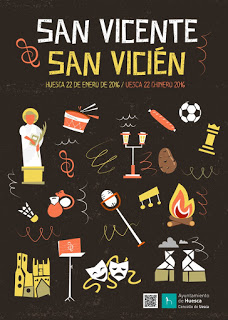 HUESCA. Hoguera de san Vicente y degustación (jueve, 21)