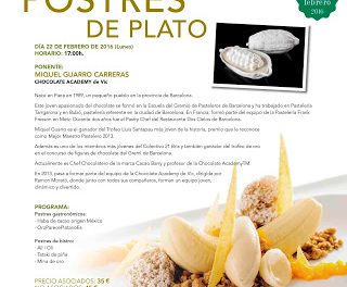 HUESCA. Taller de postres de plato (lunes, 22)