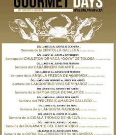 Gourmets Days en LOS CABEZUDOS y TRAGANTÚA, percebe / camarón gallego (del lunes, 28, al jueves, 31)