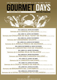 Gourmets Days en LOS CABEZUDOS y TRAGANTÚA, percebe / camarón gallego (del lunes, 28, al jueves, 31)