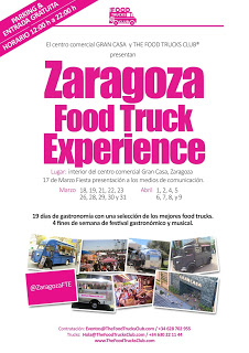 Zaragoza Food Truk Experience (días 18 y 19, 21 al 23, 26, 28 al 31 de marzo, 1 y 2, 4 al 9 de abril)