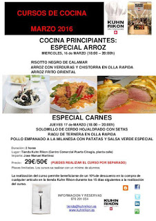 Curso de cocina para principiantes (miércoles y jueves, 16 y 17)