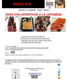 Taller Aperitivos a la japonesa (jueves, 31)