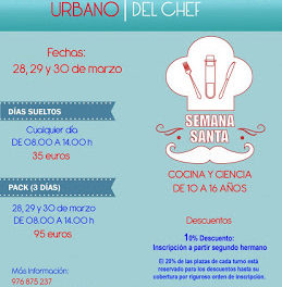 Campamento urbano. El Laboratorio del chef (del 28 al 30 de marzo)