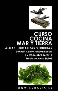 Curso de cocina de algas ecológicas (martes, 5 y 12 de abril)