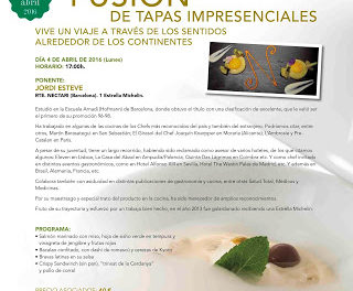 HUESCA. Taller Fusión de tapas impresenciales (lunes, 4)