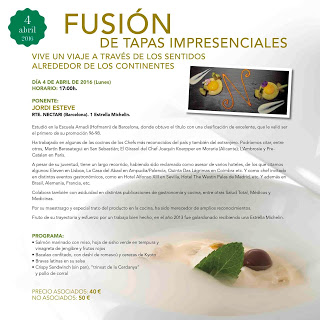 HUESCA. Taller Fusión de tapas impresenciales (lunes, 4)