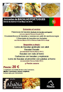 SIÉTAMO. Jornadas de bacalao portugués (del 22 de abril al 15 de mayo)