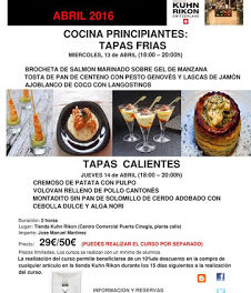 Taller de tapas para principiantes (miércoles, 13, y jueves, 14)