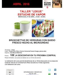 Taller de cocina al vapor (miércoles, 27)