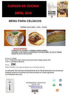 Taller de cocina para celíacos (viernes, 29)